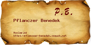 Pflanczer Benedek névjegykártya